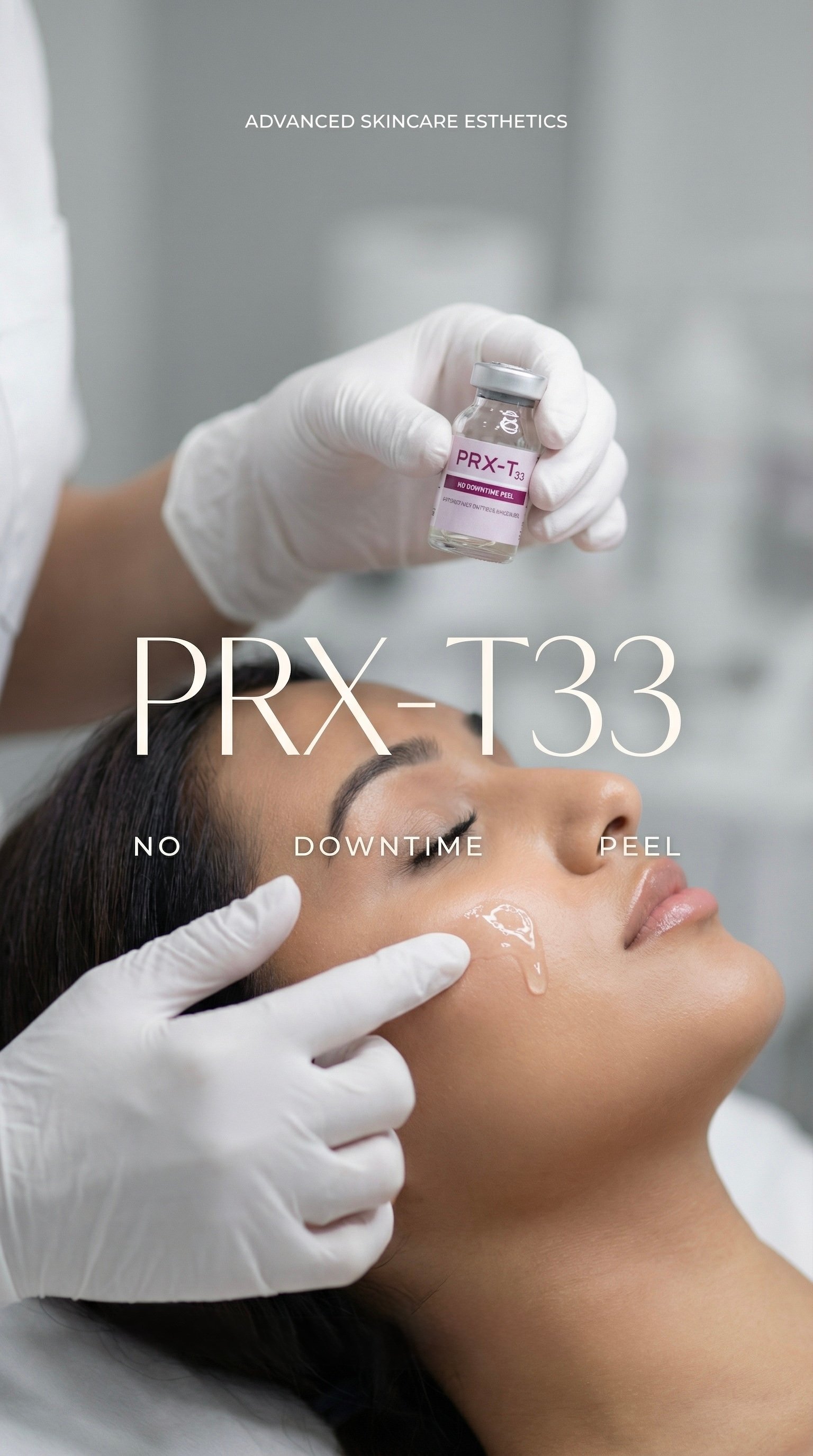 PRX peel skincare treatment close-up
