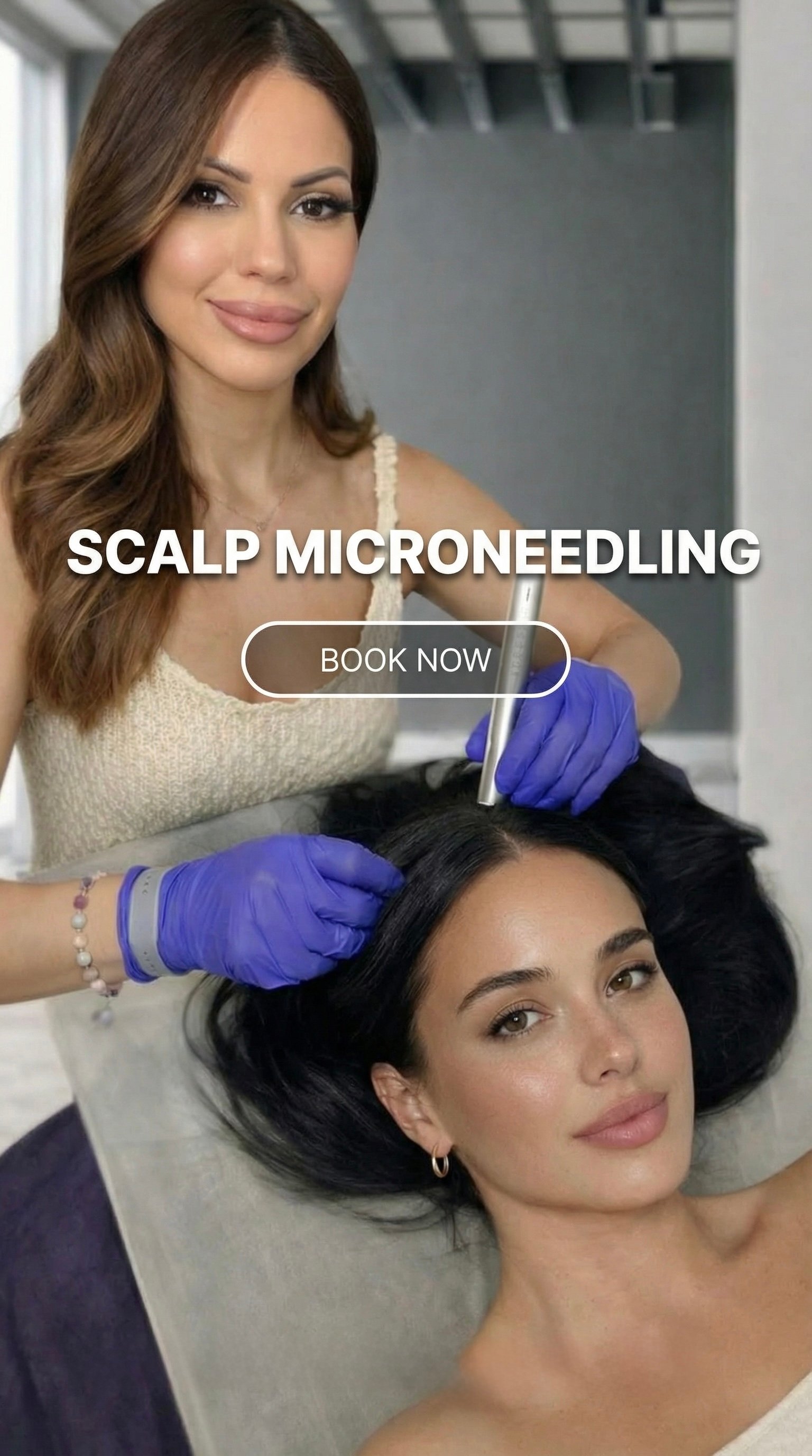 Microneedling appointment in progress